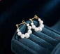 Sterling Silver Needle Japanese And Korean Pearl Earrings Non-piercing Ear Clip
