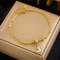 Boho Classic Love Heart Ankle Chain Double Layer Chain Bracelet Anklet