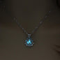 Yoga Lotus Photo Box Luminous Pendant Necklace