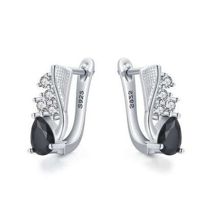 Korean Style Creative Drop-shaped Earrings Micro Rhinestone