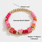 Colorful Beaded Necklace Original Design Square English Combination Bracelet