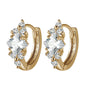 European And American Personalized Square Zircon Earrings
